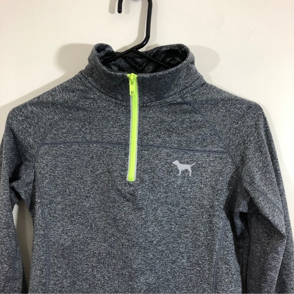 PINK Victoria's Secret Partial Zip Top Gray XS - Picture 4 of 7